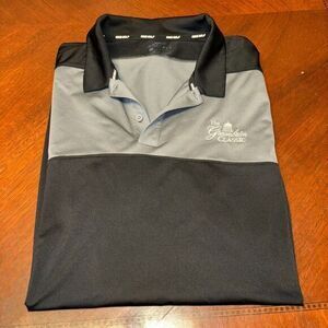 Nike Dri-Fit‎ Polo Shirt Mens Size Large Black Short Sleeve Golf Greenbrier WV
